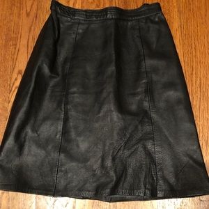 VINTAGE Leather Skirt